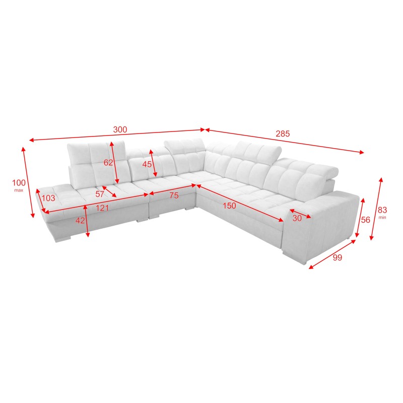 Esquina Prisma IX con función de cama, puerto USB y contenedor para ropa de cama - Terciopelo | Apto para mascotas, Terra 75 + C Esquina Prisma IX con función de cama, puerto USB y contenedor para ropa de cama - Terciopelo | Apto para mascotas, Terra 75 + C