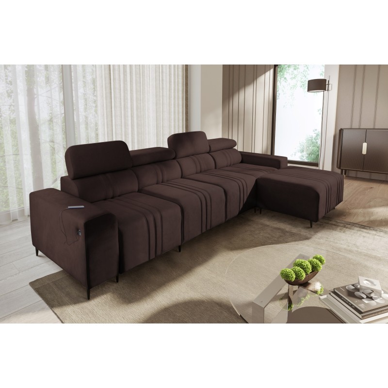 Ecksofa Verona XII mit Schlaffunktion Velours, Vena 13 - Praktisches und elegantes Möbelstück für Ihr Wohnzimmer Ecksofa Verona XII mit Schlaffunktion Velours, Vena 13 - Praktisches und elegantes Möbelstück für Ihr Wohnzimmer