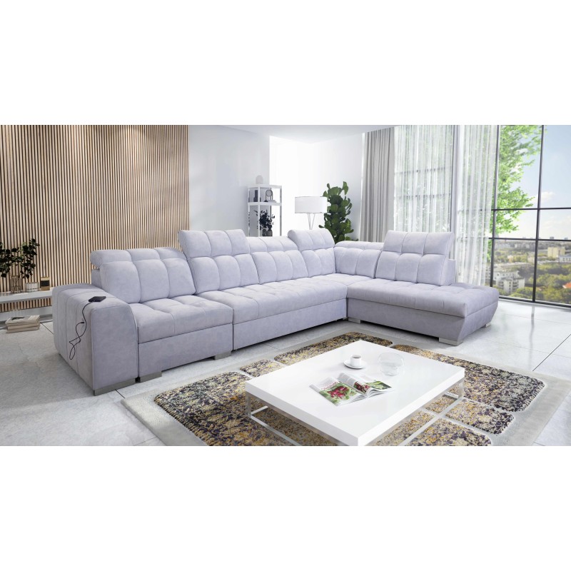 Esquinero Prisma XI con función de cama y puerto USB: elegancia y confort. Esquinero Prisma XI con función de cama y puerto USB: elegancia y confort.