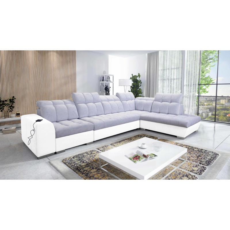 Ecksofa Prisma XI mit Schlaffunktion und USB-Anschluss - Eleganz und Komfort Ecksofa Prisma XI mit Schlaffunktion und USB-Anschluss - Eleganz und Komfort