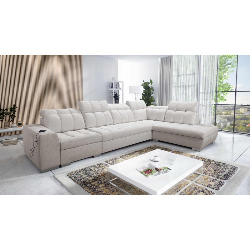 Ecksofa Prisma XI mit Schlaffunktion und USB-Anschluss - Eleganz und Komfort Ecksofa Prisma XI mit Schlaffunktion und USB-Anschluss - Eleganz und Komfort