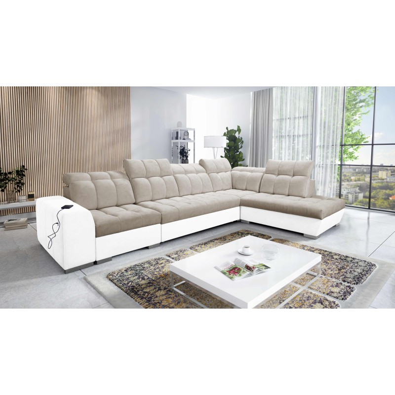 Ecksofa Prisma XI mit Schlaffunktion und USB-Anschluss - Eleganz und Komfort Ecksofa Prisma XI mit Schlaffunktion und USB-Anschluss - Eleganz und Komfort