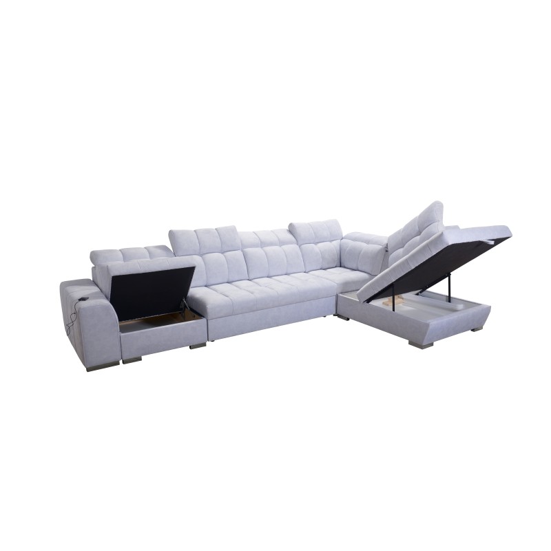 Ecksofa Prisma XI mit Schlaffunktion und USB-Anschluss - Eleganz und Komfort Ecksofa Prisma XI mit Schlaffunktion und USB-Anschluss - Eleganz und Komfort