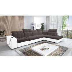 Prisma XI corner sofa with sleeping function and USB port - elegance and comfort