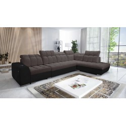 Prisma XI corner sofa with sleeping function and USB port - elegance and comfort