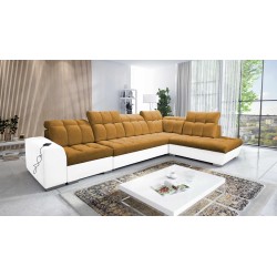 Prisma XI corner sofa with sleeping function and USB port - elegance and comfort