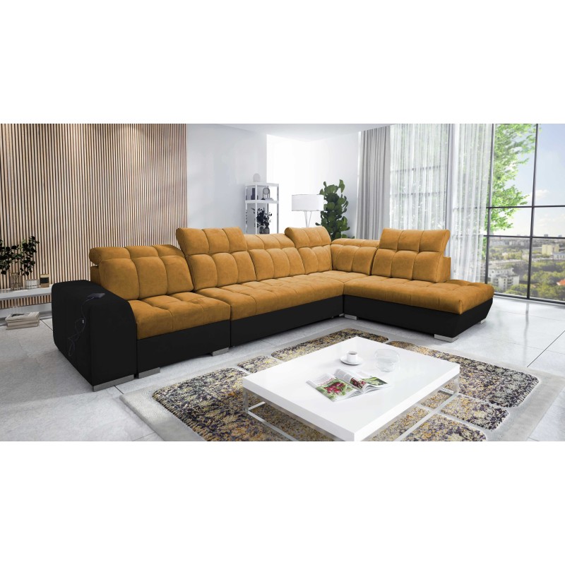 Ecksofa Prisma XI mit Schlaffunktion und USB-Anschluss - Eleganz und Komfort Ecksofa Prisma XI mit Schlaffunktion und USB-Anschluss - Eleganz und Komfort