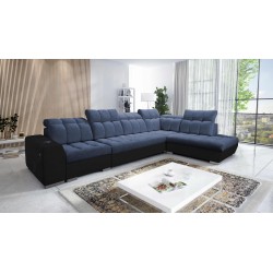 Prisma XI corner sofa with sleeping function and USB port - elegance and comfort