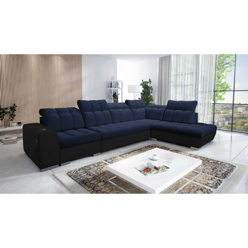 Ecksofa Prisma XI mit Schlaffunktion und USB-Anschluss - Eleganz und Komfort Ecksofa Prisma XI mit Schlaffunktion und USB-Anschluss - Eleganz und Komfort