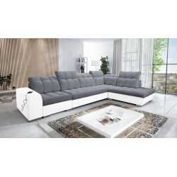 Prisma XI corner sofa with sleeping function and USB port - elegance and comfort
