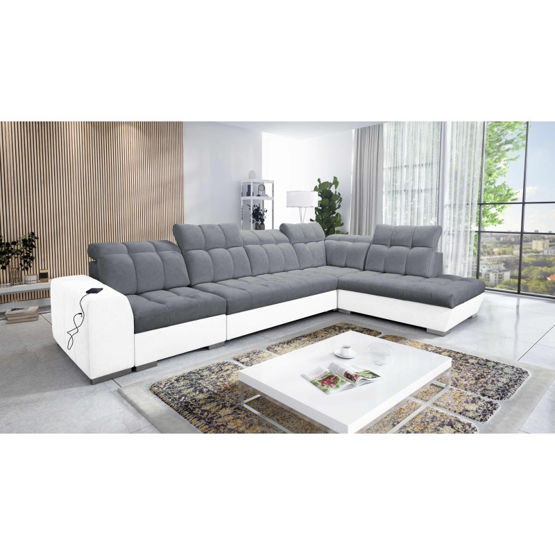 Ecksofa Prisma XI mit Schlaffunktion und USB-Anschluss - Eleganz und Komfort Ecksofa Prisma XI mit Schlaffunktion und USB-Anschluss - Eleganz und Komfort