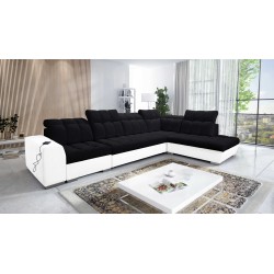 Prisma XI corner sofa with sleeping function and USB port - elegance and comfort