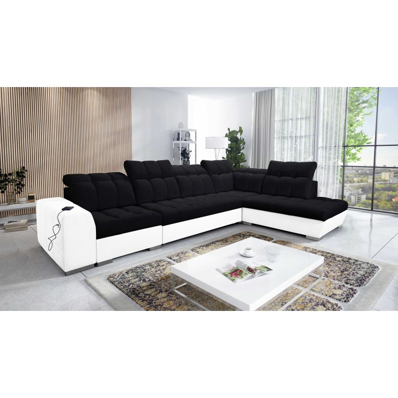 Ecksofa Prisma XI mit Schlaffunktion und USB-Anschluss - Eleganz und Komfort Ecksofa Prisma XI mit Schlaffunktion und USB-Anschluss - Eleganz und Komfort