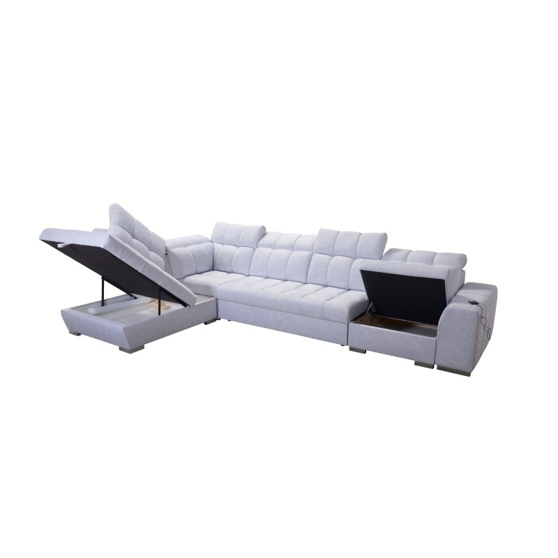 Ecksofa Prisma XI mit Schlaffunktion und USB-Anschluss - Eleganz und Komfort Ecksofa Prisma XI mit Schlaffunktion und USB-Anschluss - Eleganz und Komfort