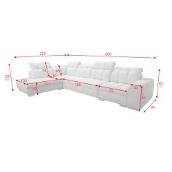Ecksofa Prisma XI mit Schlaffunktion und USB-Anschluss - Eleganz und Komfort Ecksofa Prisma XI mit Schlaffunktion und USB-Anschluss - Eleganz und Komfort