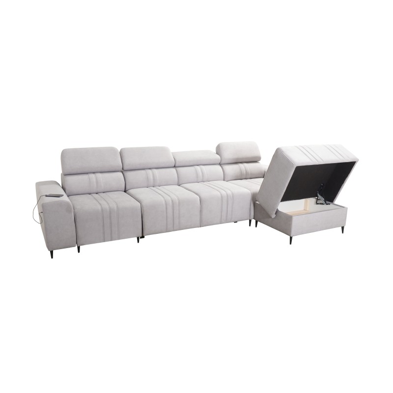 Verona XII Corner Sofa with Sleeping Function Velvet, Vena 6 - A practical and elegant piece of furniture for your living room Verona XII Corner Sofa with Sleeping Function Velvet, Vena 6 - A practical and elegant piece of furniture for your living room