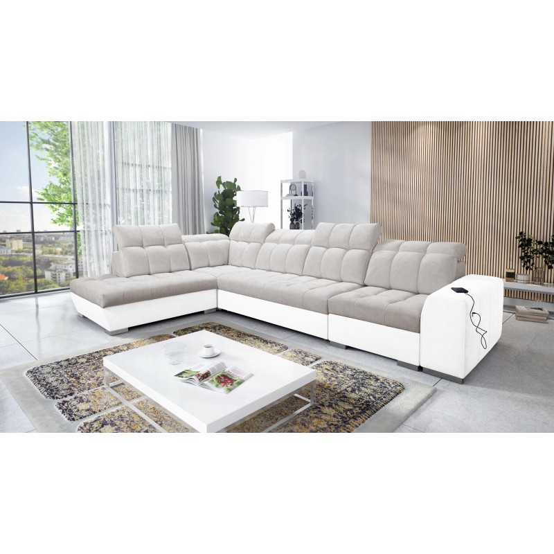 Ecksofa Prisma XI mit Schlaffunktion und USB-Anschluss - Eleganz und Komfort Ecksofa Prisma XI mit Schlaffunktion und USB-Anschluss - Eleganz und Komfort
