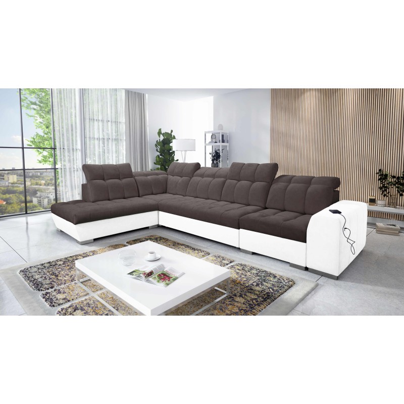 Ecksofa Prisma XI mit Schlaffunktion und USB-Anschluss - Eleganz und Komfort Ecksofa Prisma XI mit Schlaffunktion und USB-Anschluss - Eleganz und Komfort