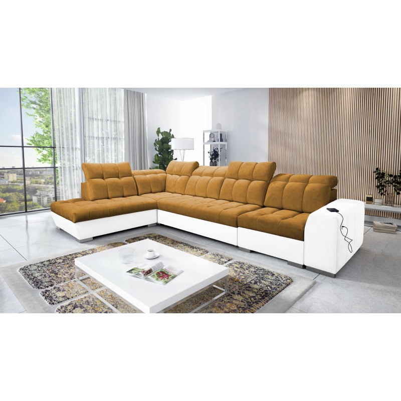 Ecksofa Prisma XI mit Schlaffunktion und USB-Anschluss - Eleganz und Komfort Ecksofa Prisma XI mit Schlaffunktion und USB-Anschluss - Eleganz und Komfort