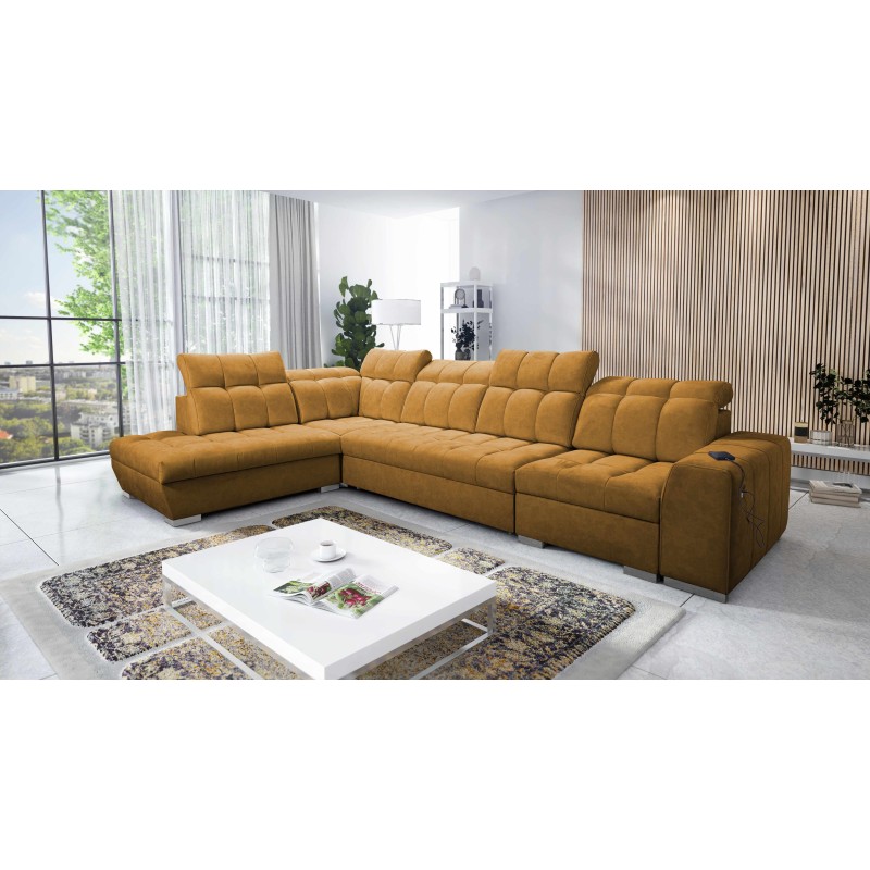Ecksofa Prisma XI mit Schlaffunktion und USB-Anschluss - Eleganz und Komfort Ecksofa Prisma XI mit Schlaffunktion und USB-Anschluss - Eleganz und Komfort