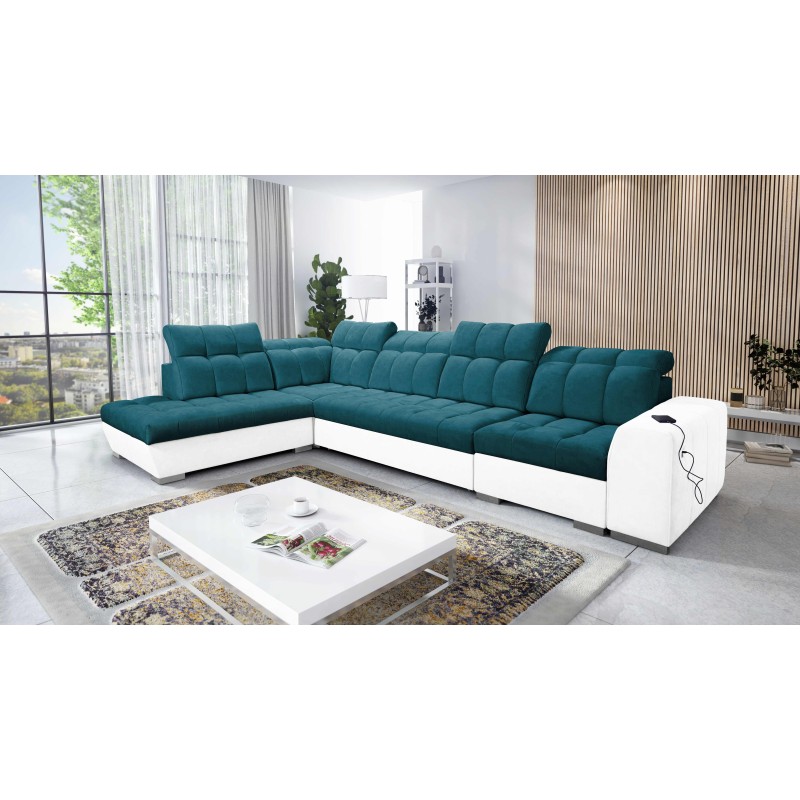 Ecksofa Prisma XI mit Schlaffunktion und USB-Anschluss - Eleganz und Komfort Ecksofa Prisma XI mit Schlaffunktion und USB-Anschluss - Eleganz und Komfort