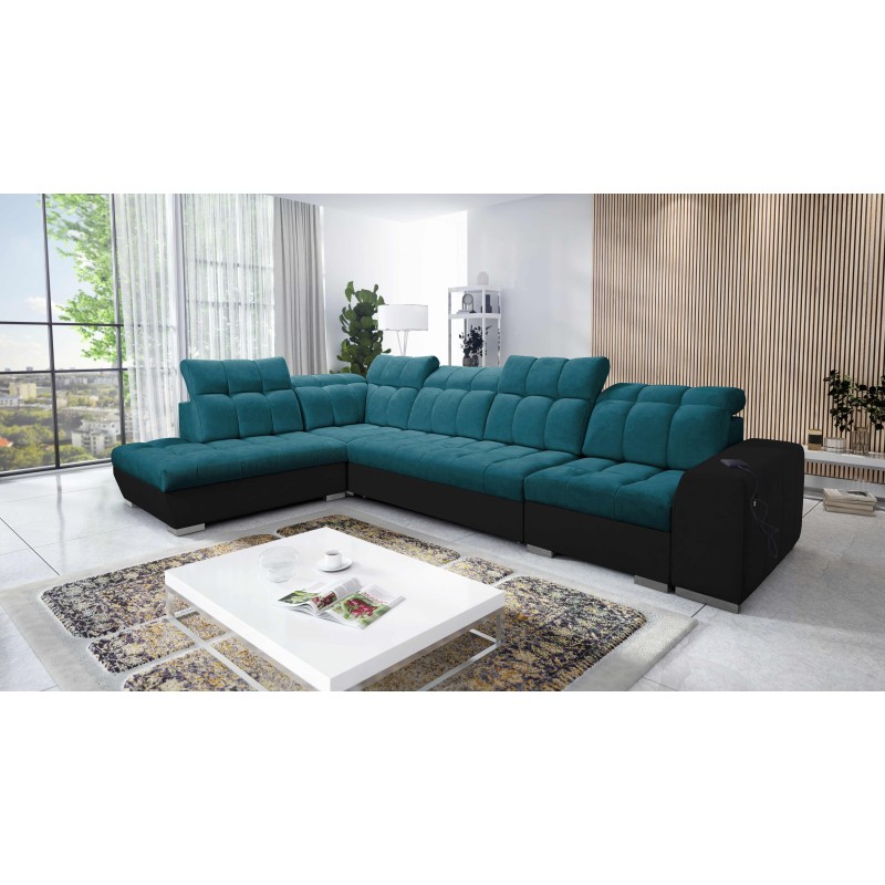 Ecksofa Prisma XI mit Schlaffunktion und USB-Anschluss - Eleganz und Komfort Ecksofa Prisma XI mit Schlaffunktion und USB-Anschluss - Eleganz und Komfort