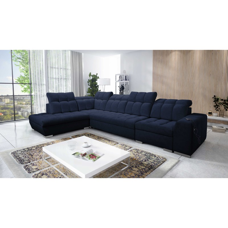 Ecksofa Prisma XI mit Schlaffunktion und USB-Anschluss - Eleganz und Komfort Ecksofa Prisma XI mit Schlaffunktion und USB-Anschluss - Eleganz und Komfort