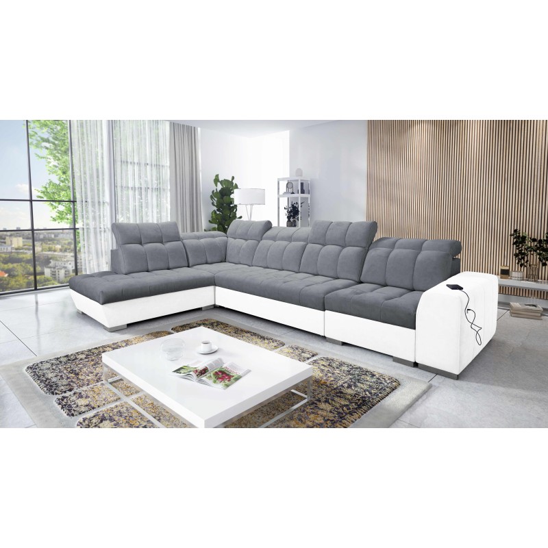 Ecksofa Prisma XI mit Schlaffunktion und USB-Anschluss - Eleganz und Komfort Ecksofa Prisma XI mit Schlaffunktion und USB-Anschluss - Eleganz und Komfort