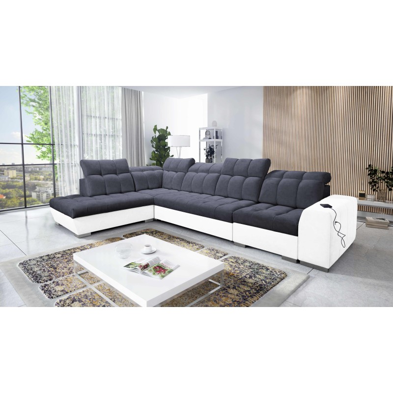 Ecksofa Prisma XI mit Schlaffunktion und USB-Anschluss - Eleganz und Komfort Ecksofa Prisma XI mit Schlaffunktion und USB-Anschluss - Eleganz und Komfort