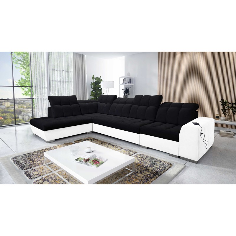 Ecksofa Prisma XI mit Schlaffunktion und USB-Anschluss - Eleganz und Komfort Ecksofa Prisma XI mit Schlaffunktion und USB-Anschluss - Eleganz und Komfort