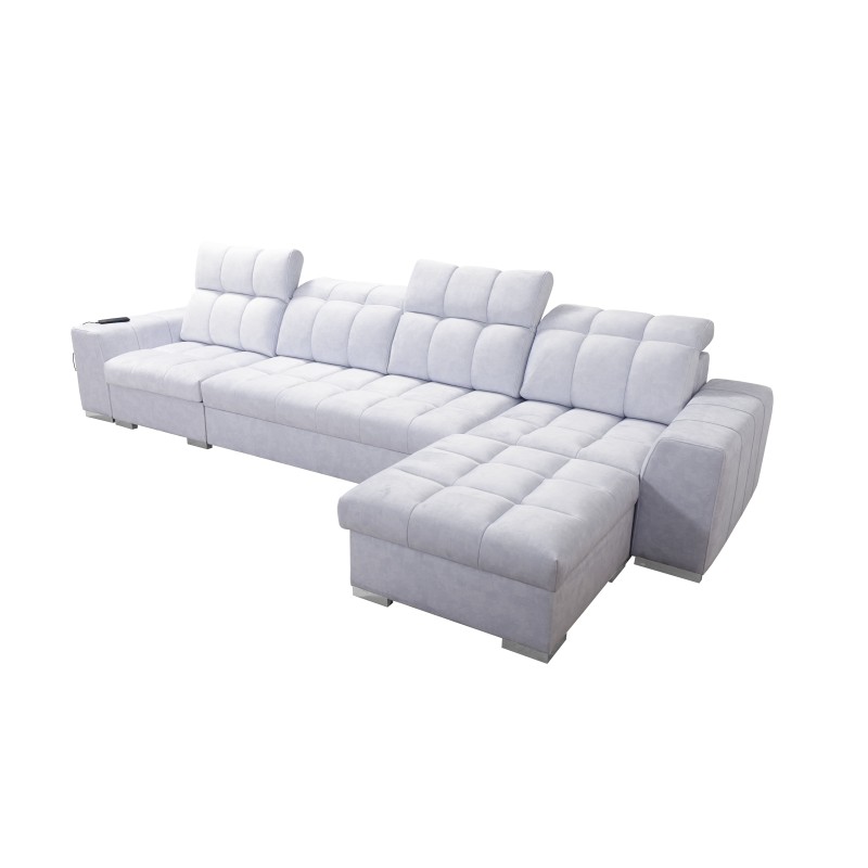 Prisma XII Corner Sofa with Sleeping Function | Luxury Furniture with USB Port | Velvet | Pet Friendly, Terra 80 Prisma XII Corner Sofa with Sleeping Function | Luxury Furniture with USB Port | Velvet | Pet Friendly, Terra 80
