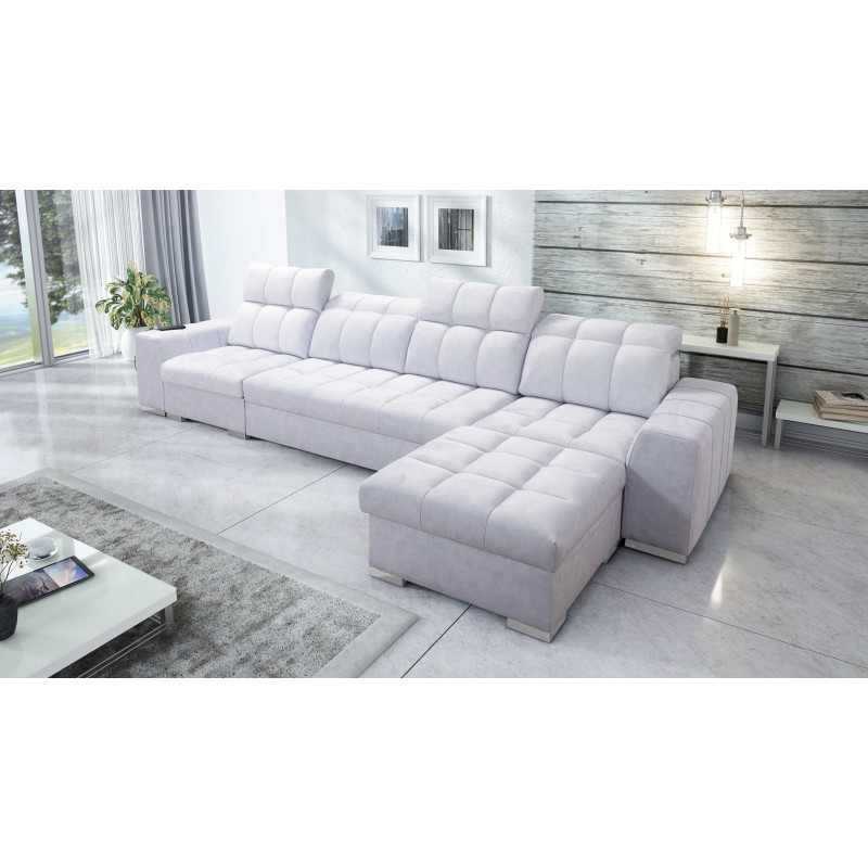 Narożnik Prisma XII z funkcją spania | Luksusowy Mebel z Portem USB | Velvet | Pet friendly, Terra 80 Narożnik Prisma XII z funkcją spania | Luksusowy Mebel z Portem USB | Velvet | Pet friendly, Terra 80