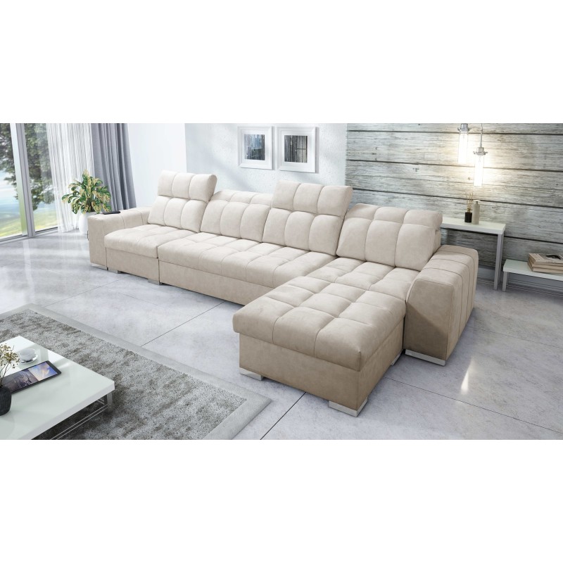 Narożnik Prisma XII z funkcją spania | Luksusowy Mebel z Portem USB | Velvet | Pet friendly, Terra 13 Narożnik Prisma XII z funkcją spania | Luksusowy Mebel z Portem USB | Velvet | Pet friendly, Terra 13