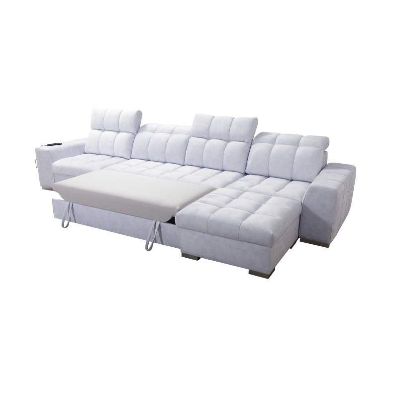 Prisma XII Corner Sofa with Sleeping Function | Luxury Furniture with USB Port | Velvet | Pet Friendly, Terra 26 Prisma XII Corner Sofa with Sleeping Function | Luxury Furniture with USB Port | Velvet | Pet Friendly, Terra 26