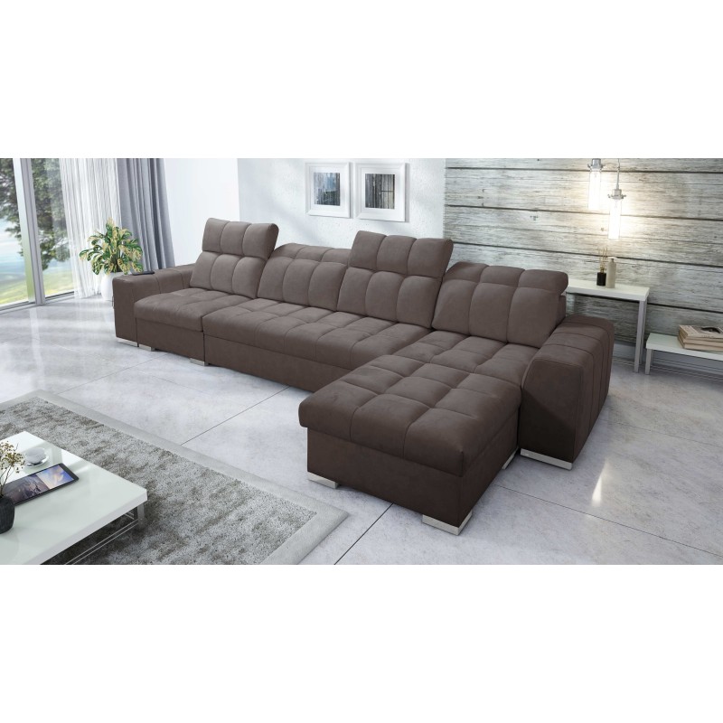 Narożnik Prisma XII z funkcją spania | Luksusowy Mebel z Portem USB | Velvet | Pet friendly, Terra 26 Narożnik Prisma XII z funkcją spania | Luksusowy Mebel z Portem USB | Velvet | Pet friendly, Terra 26