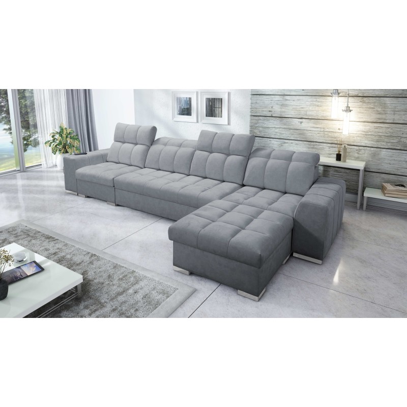 Narożnik Prisma XII z funkcją spania | Luksusowy Mebel z Portem USB | Velvet | Pet friendly, Terra 92 Narożnik Prisma XII z funkcją spania | Luksusowy Mebel z Portem USB | Velvet | Pet friendly, Terra 92
