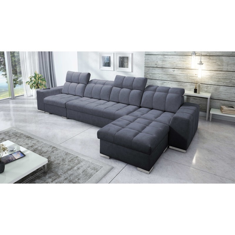 Narożnik Prisma XII z funkcją spania | Luksusowy Mebel z Portem USB | Velvet | Pet friendly, Terra 96 Narożnik Prisma XII z funkcją spania | Luksusowy Mebel z Portem USB | Velvet | Pet friendly, Terra 96