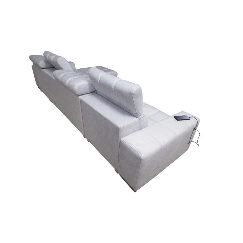Narożnik Prisma XII z funkcją spania | Luksusowy Mebel z Portem USB | Velvet | Pet friendly, Terra 99 + Ecoskóra Narożnik Prisma XII z funkcją spania | Luksusowy Mebel z Portem USB | Velvet | Pet friendly, Terra 99 + Ecoskóra