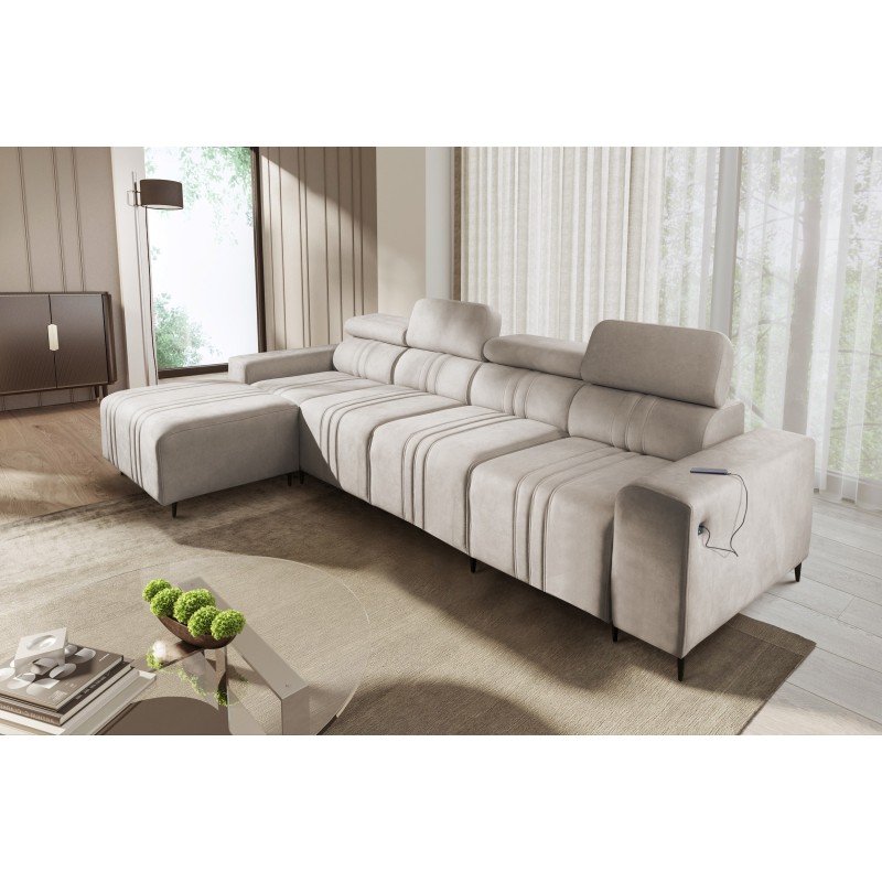 Ecksofa Verona XII mit Schlaffunktion Velours, Vena 9 - Praktisches und elegantes Möbelstück für Ihr Wohnzimmer Ecksofa Verona XII mit Schlaffunktion Velours, Vena 9 - Praktisches und elegantes Möbelstück für Ihr Wohnzimmer