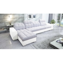 Narożnik Prisma XII z funkcją spania | Luksusowy Mebel z Portem USB | Velvet | Pet friendly, Terra 80 + Ecoskóra
