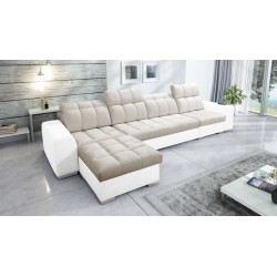Narożnik Prisma XII z funkcją spania | Luksusowy Mebel z Portem USB | Velvet | Pet friendly, Terra 13 + Ecoskóra