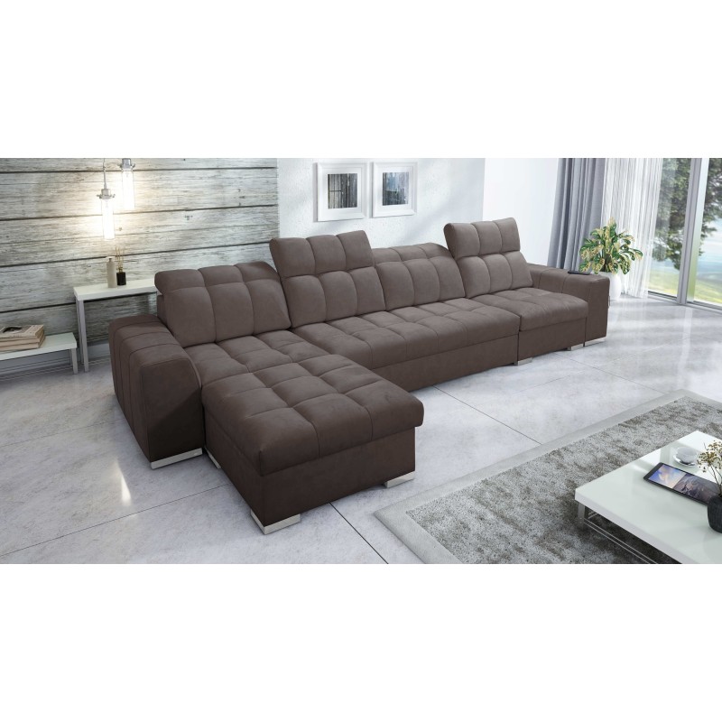 Narożnik Prisma XII z funkcją spania | Luksusowy Mebel z Portem USB | Velvet | Pet friendly, Terra 26 Narożnik Prisma XII z funkcją spania | Luksusowy Mebel z Portem USB | Velvet | Pet friendly, Terra 26
