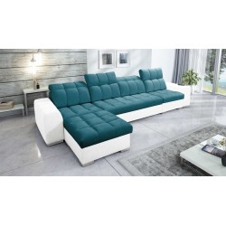 Narożnik Prisma XII z funkcją spania | Luksusowy Mebel z Portem USB | Velvet | Pet friendly, Terra 75 + Ecoskóra