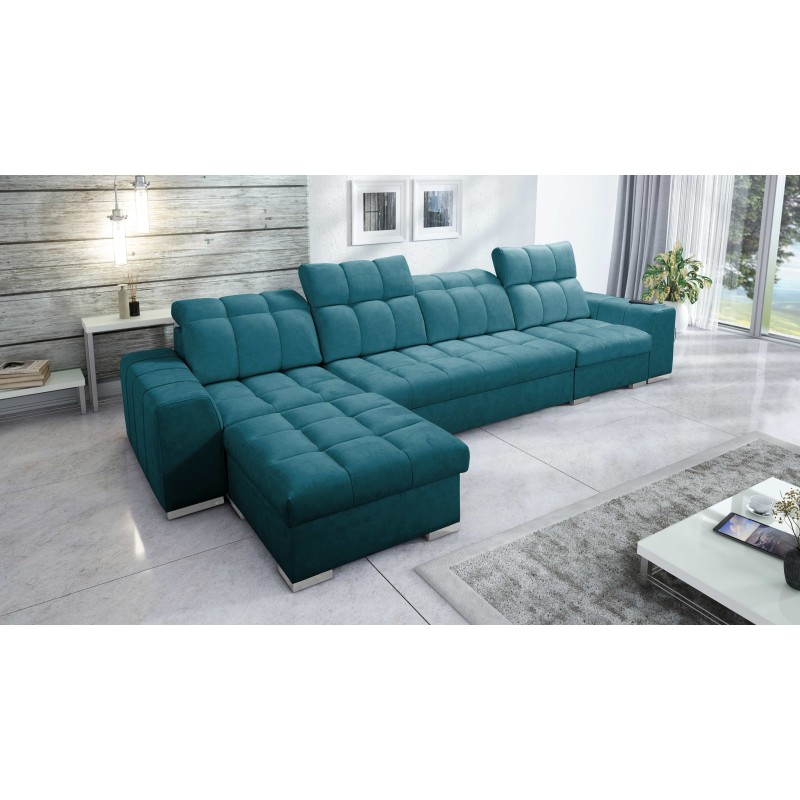 Narożnik Prisma XII z funkcją spania | Luksusowy Mebel z Portem USB | Velvet | Pet friendly, Terra 75 Narożnik Prisma XII z funkcją spania | Luksusowy Mebel z Portem USB | Velvet | Pet friendly, Terra 75