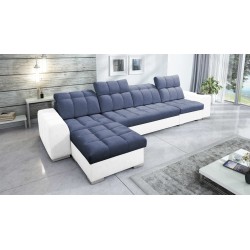 Narożnik Prisma XII z funkcją spania | Luksusowy Mebel z Portem USB | Velvet | Pet friendly, Terra 76 + Ecoskóra