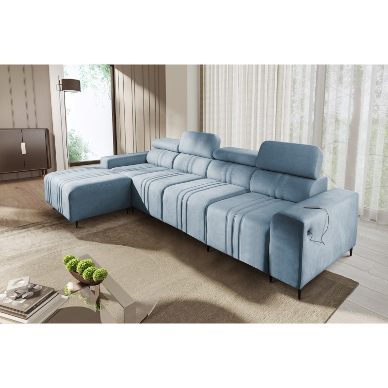 Verona XII Ecksofa mit Schlaffunktion Velours, Vena 6 - Ein praktisches und elegantes Möbelstück für Ihr Wohnzimmer Verona XII Ecksofa mit Schlaffunktion Velours, Vena 6 - Ein praktisches und elegantes Möbelstück für Ihr Wohnzimmer