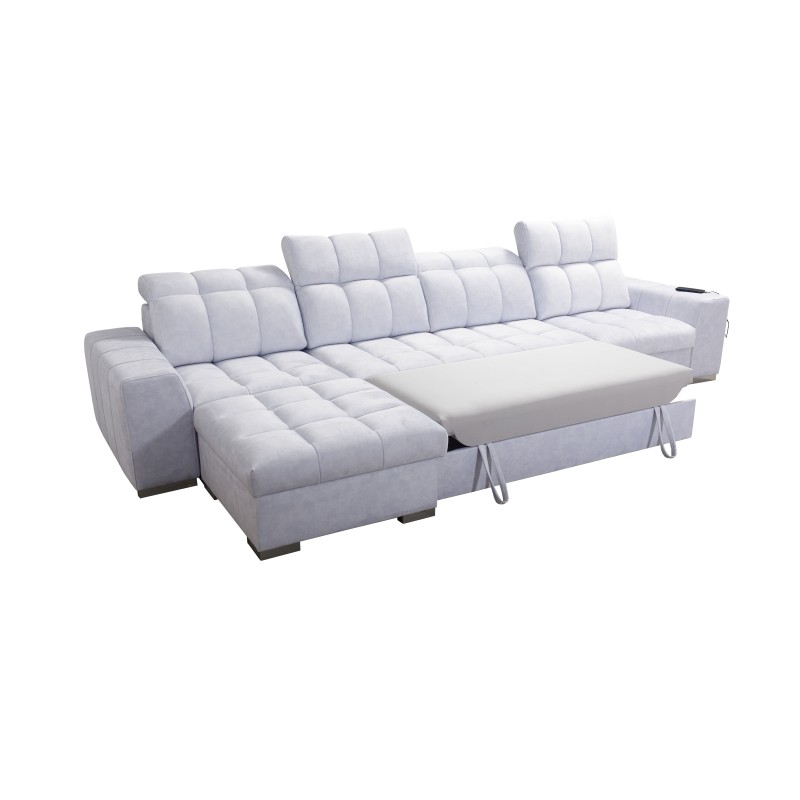 Prisma XII Sectional Sofa with Sleeper Function | Luxury Furniture with USB Port | Velvet | Pet Friendly, Terra 96 Prisma XII Sectional Sofa with Sleeper Function | Luxury Furniture with USB Port | Velvet | Pet Friendly, Terra 96