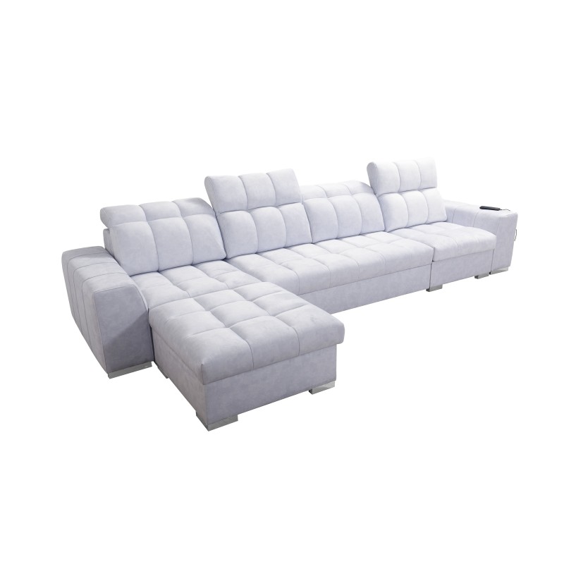 Prisma XII Sectional Sofa with Sleeper Function | Luxury Furniture with USB Port | Velvet | Pet Friendly, Terra 96 Prisma XII Sectional Sofa with Sleeper Function | Luxury Furniture with USB Port | Velvet | Pet Friendly, Terra 96