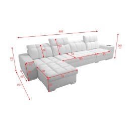 Prisma XII Sectional Sofa with Sleeper Function | Luxury Furniture with USB Port | Velvet | Pet Friendly, Terra 96 Prisma XII Sectional Sofa with Sleeper Function | Luxury Furniture with USB Port | Velvet | Pet Friendly, Terra 96