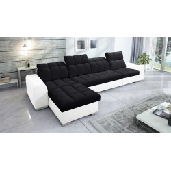 Narożnik Prisma XII z funkcją spania | Luksusowy Mebel z Portem USB | Velvet | Pet friendly, Terra 99 + Ecoskóra